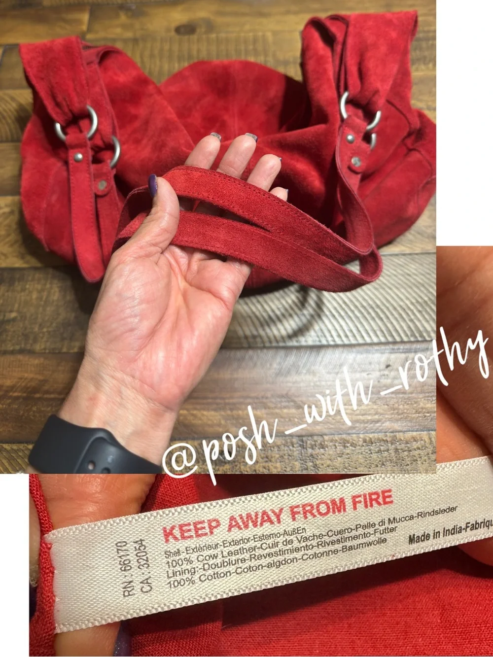 Free People Roma Suede Hobo Tote Bag - Picture 8 of 12
